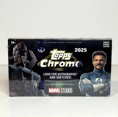 2025 TOPPS CHROME MARVEL STUDIOS FACTORY SEALED HOBBY BOX