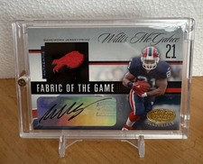 2006 Leaf Certified Fabric Of The Game Willis McGahee Game Used Jersey Auto /5