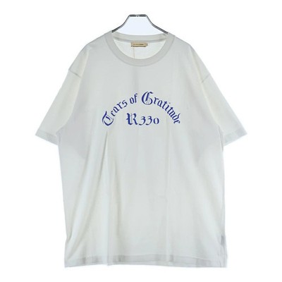 NO BR Size: XL STUDIO R330 Logo Print Crew Neck Short Sleeve T-Shirt White