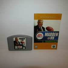 Madden NFL 99 Nintendo 64 1999 Video Game with Manual Tested and Working