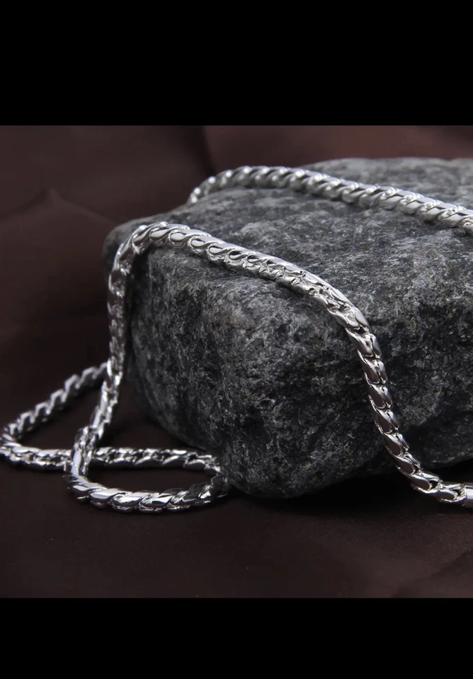 COLLANA SNAKE LUNGA 50 CM SPESSORE 5 MM COLORE ARGENTO 925 - Immagine 4 di 4