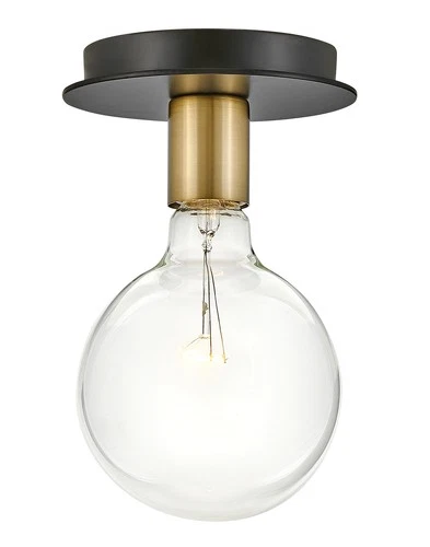 Lark 83201 Bobbie 1 Light 6"W Flush Mount Globe Ceiling Fixture - Brass - Picture 2 of 2