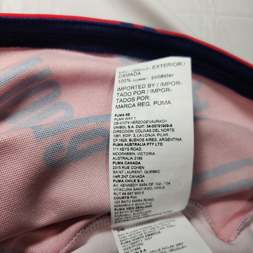PUMA Mens Medium Soccer World Cup Red Blue White Russia Athletic Sports Jersey - 第 8/10 張圖片