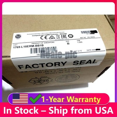 New Sealed 1769-L18ERM-BB1B AB CompactLogix 0.5MB Controller Motion US Free Tax