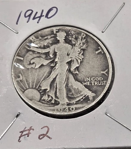 1940 Liberty Walking Half Dollar AG About Good 90% Silver #2