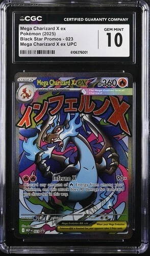 Mega Charizard X ex 2025 Black Star Promo CGC 10 #23