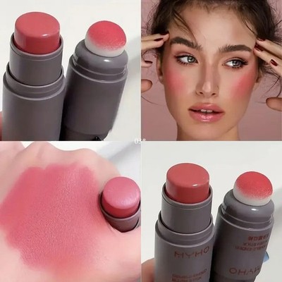 Dual Head Blusher Stick Matte Natural Powder Lip and Cheek Makeup Cosmetic