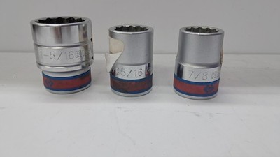 KingTony 1-5/16'', 15/16'', 7/8'' Socket Set (SET OF 3)