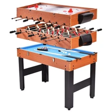 48" 3-In-1 Multi Combo Game Table Foosball Soccer Billiards Pool Hockey For Kids