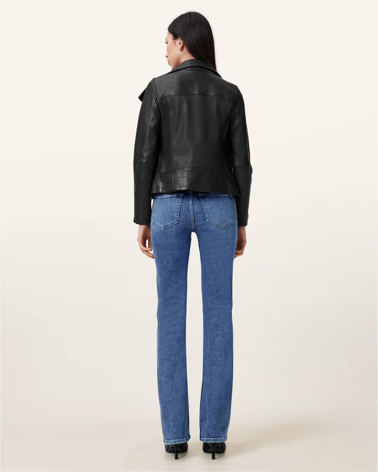 All Saints Haldan Slim Bootcut Jeans - Mid Indigo - RRP £129 image 7