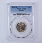 1938-D Indian Head Buffalo Nickel MS64 PCGS Blue Label