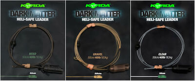 Korda Karpfenmontage zum Karpfenfischen 50cm 40lb Dark Matter Leader Heli Safe