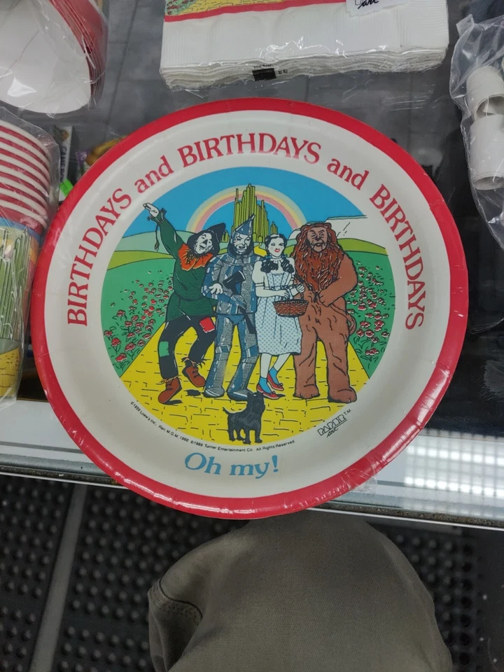 Винтажный волшебник страны Оз вечеринки украшения чашка, тарелки, салфетки, вечеринки шляпа, удар игрушка - Изображение 3 из 4