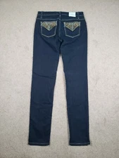 Vintage USA Made Kancan  Women's Jeans Beaded Stretch Dark Wash Size 7