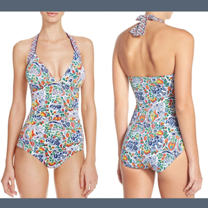 Nwt 148 Tommy Bahama Paradise Halter One Piece Swimsuit Sz 14 434 Ebay