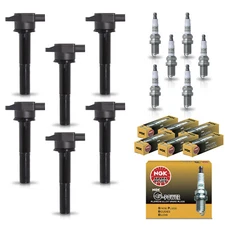 6X Ignition Coil & 6X NGK Platinum Spark Plug for 04-08 Mitsubishi Endeavor 3.8L