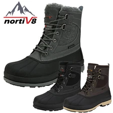 NORTIV 8 Men's Snow Boots Insulated Waterproof Rugged Duty Outdoor Winter Boots