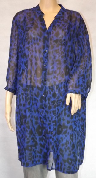 ★ Ulla Popken ★ 46+ 46/48 ~ Strandtunika ~ Tunika ~ Strandkleid Longbluse Bluse-image