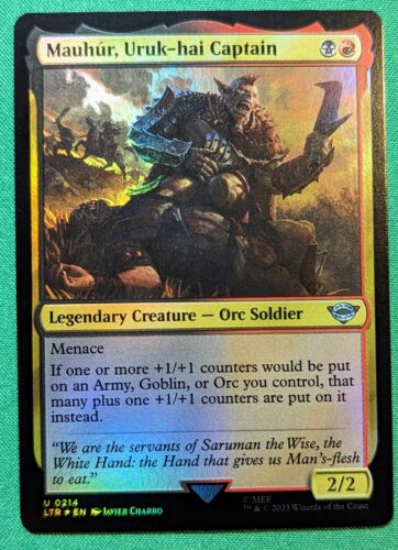 MTG - Mauhur, Uruk-hai Captain FOIL - he Lord of the Rings: TOME - Pack Fresh!! - Picture 1 of 2