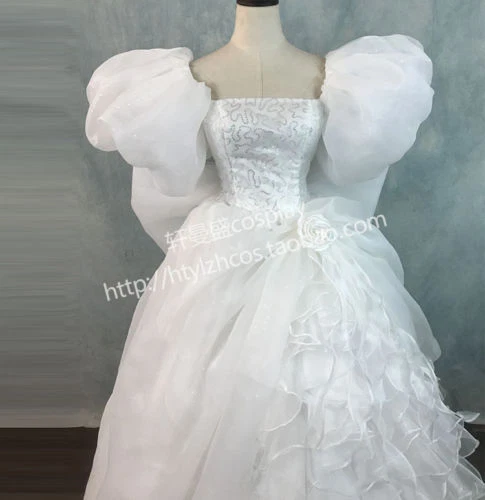Enchanted Giselle Dress TEAL PRINCESS Costume Cosplay Wedding Ball Gown - Picture 6 of 7
