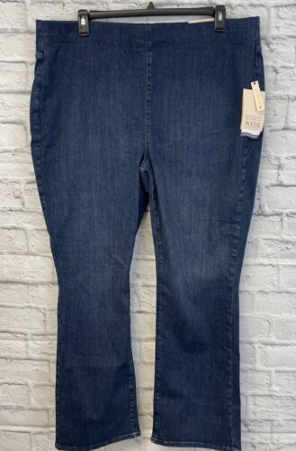 New NYDJ womens size 2X Spanspring Pull-On Slim Bootcut Jean in Decker lift tuck - Foto 1 di 12