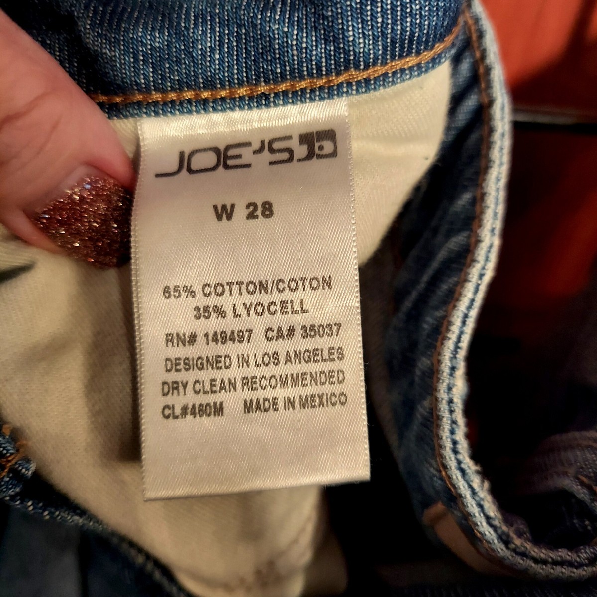 Joe's Medium Wash Blue Denim Vivien Fringed Hem Jean Skirt Size 28