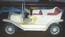 VINTAGE 1950'S TIN METAL FRICTION POWERED FORD MODEL T COUPE -JAPAN 9"L