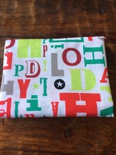 Fat Quarter Happy Holidays Graphic Christmas Words Red Green Cotton Quilting