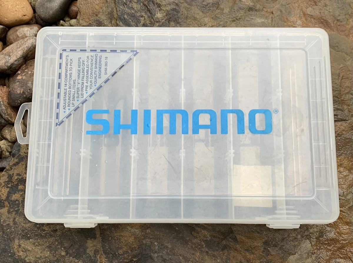 Shimano Plastic Tackle Box. 10.75x7.25x1.75. Good Condition
