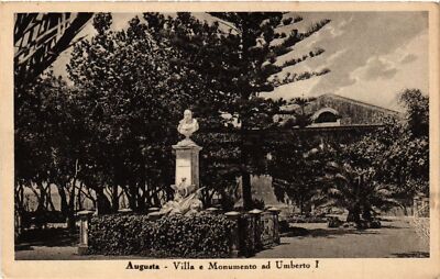 CPA AUGUSTA Villa und Denkmal für Umberto I. ITALIEN (468700)