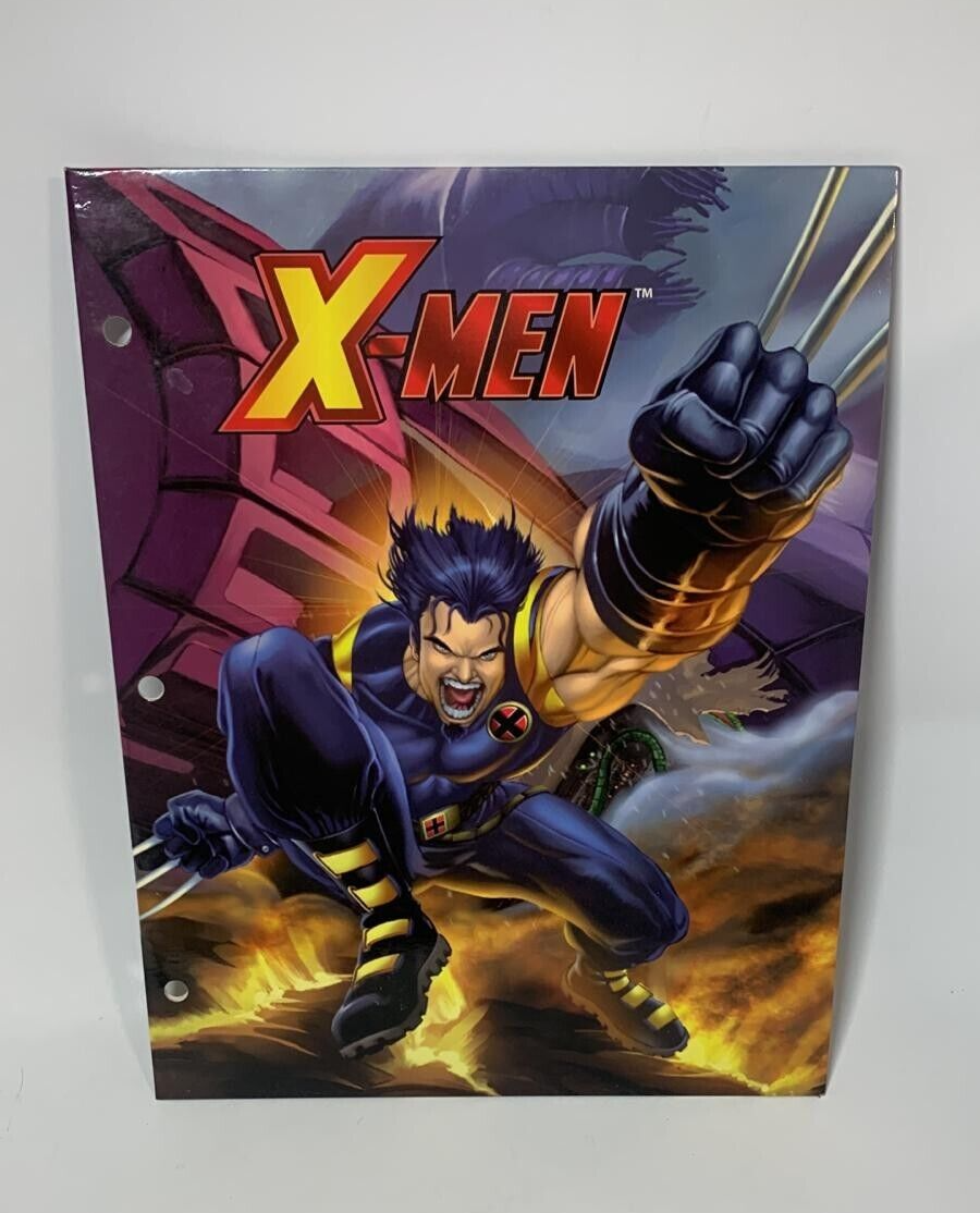 X-men Wolverine 3-Ring Pocket Binder Paper Folder 2003 Fast