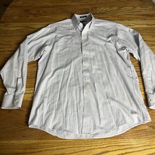 CHAPS Ralph Lauren Mens Dress Shirt Button Twill Sz L 16 to 16.5 34/35 Blue