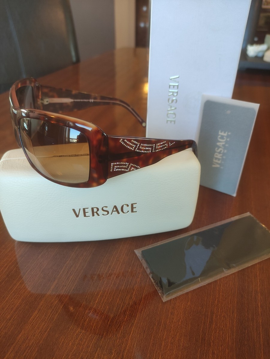 Versace 4130-B Havana Brown Swarovski Square Women  display picture 2