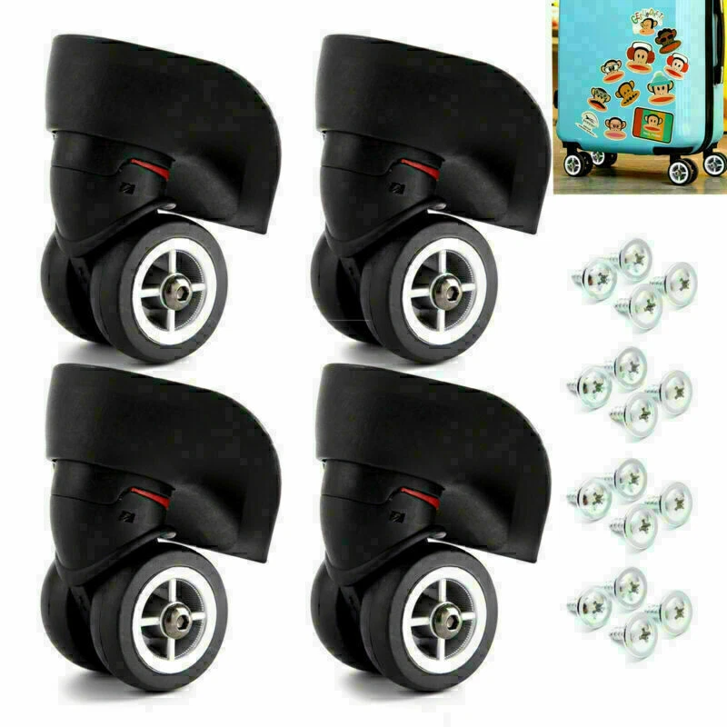 4 Stk A08 Ersatz Gepäck Rollen Räder Ersatz Lenkrolle für Koffer Reparatur Roll - Bild 3 von 4