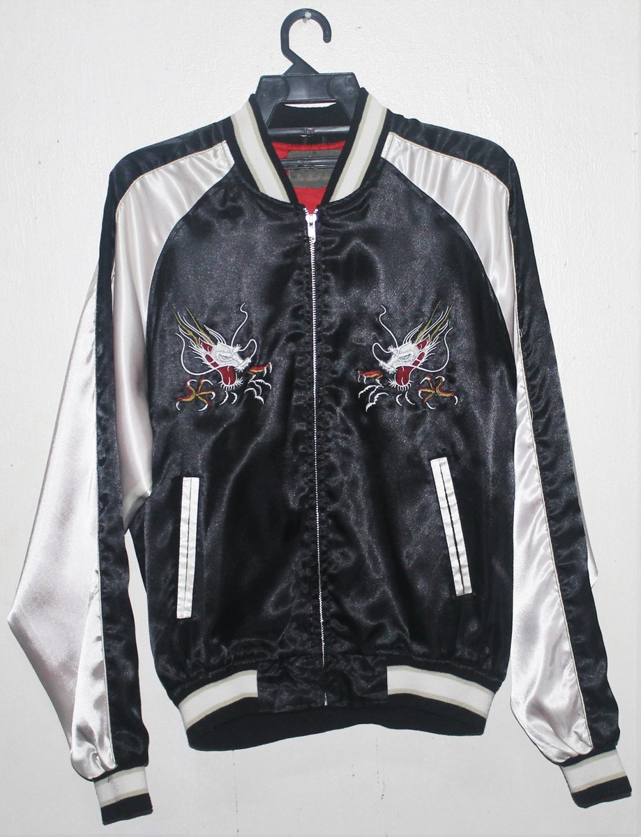 ジャケット・アウター Eagle & Dragon Embroidery Jacket JA25043 Souvenir Jacket!!! Vintage SUKAJAN EAGLE DRAGON Japan Design