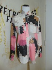 Banana Republic Soft Floral Multicolor Career Casual Long Sleeve Button Up Top