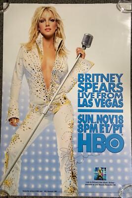Britney Spears JSA Signed Autograph Poster Vegas HUGE 27 x 40 Live