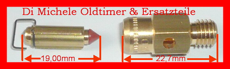 Float Needle Valve Size 2,5 Idf,Adf,Adha ,Dmtr ,Dgav Weber Carburetor,B.8817