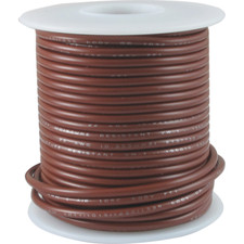 Wire, 22 AWG Stranded Core, PVC, 600V, spooled, Color: Brown, Length: 1000 feet