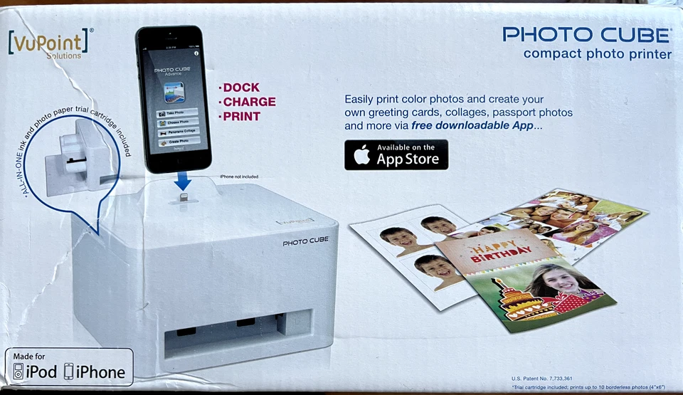 VUPOINT PHOTOCUBE COMPACT PHOTO PRINTER - Image 4 of 4