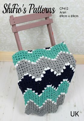 Häkelmuster für Babys Oma Stich Welldecke, CP412