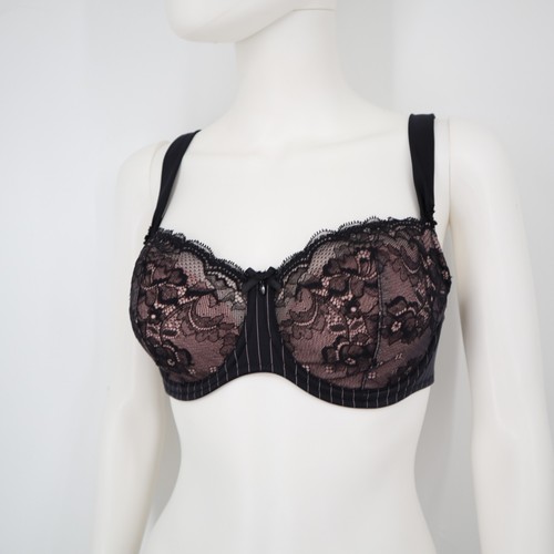 NEW Antonia Balconette Lined Bra from Anita Rosa Faia 34 DBlack Lace Pink Sexy