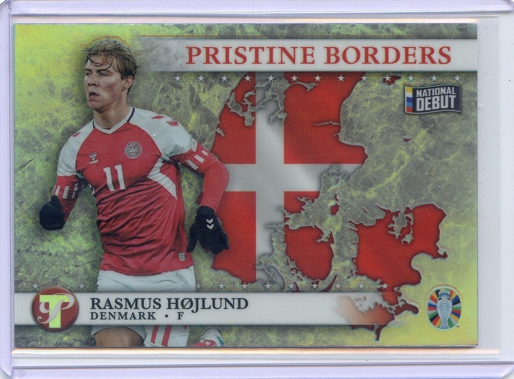 2023 Topps Pristine Road To UEFA Euro 2024 RASMUS HOJLUND #PB-RH BORDERS