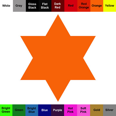 6 Point Sticker Buy 1 Get 1 Free Holiday Stars Decal
