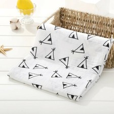 100 Cotton Breathable Baby Swaddle Blanket Muslin Cloth Blanket Wrap 120cm