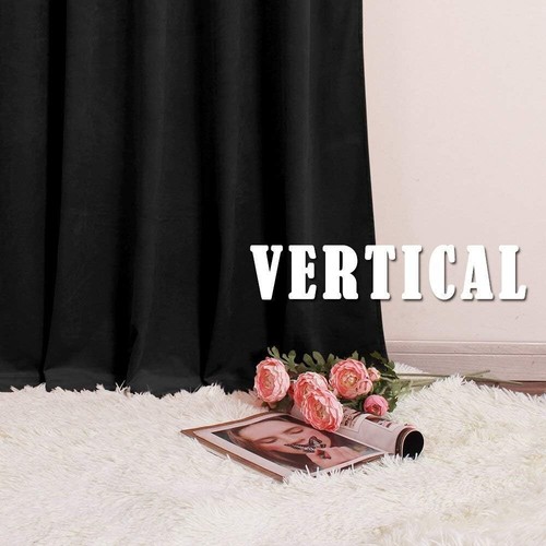 Elegant Black Velvet Curtains Pack of 2 - 96" Thermal Insulated Drapes - 第 8/10 張圖片