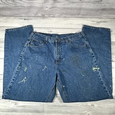 Carhartt Straight Leg Jeans 38x32 Faded Distressed Light Vintage Y2K Made In USA