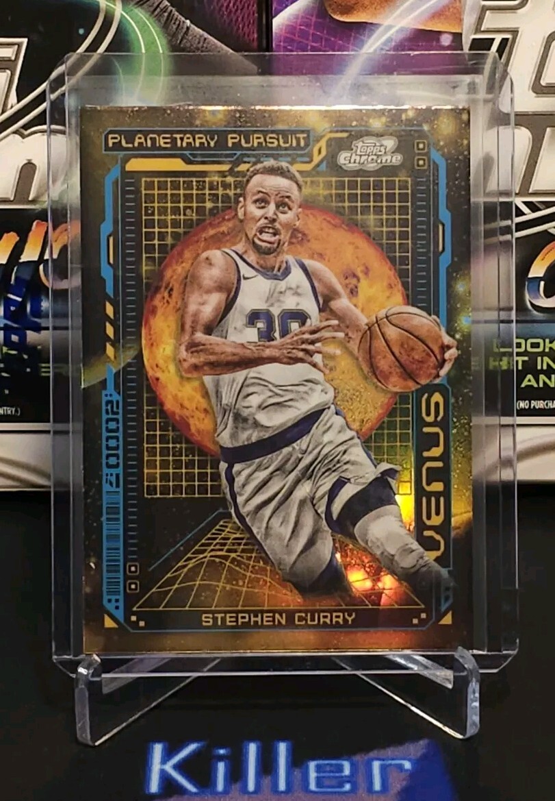 Stephen Curry Planetary Pursuit Venus SSP 2023-24 Topps Chrome Cosmic