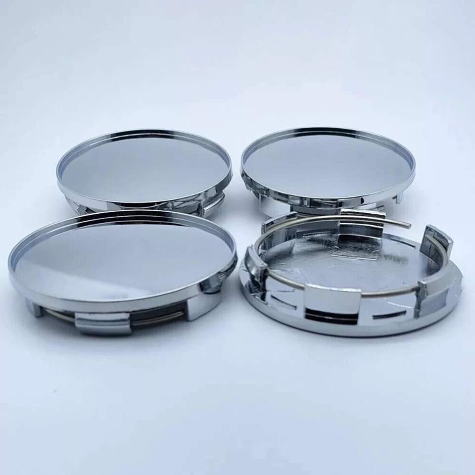 Universal Silver 63mm 2.5" OZ Dia Wheel Tyre Center Hub Caps Cover Durable - Image 4 of 4