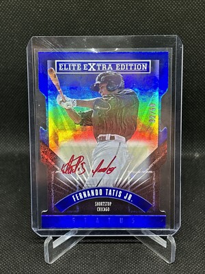 2015 Elite Extra Edition Die Cut Blue Fernando Tatis Jr. Red Ink Auto /50 RC